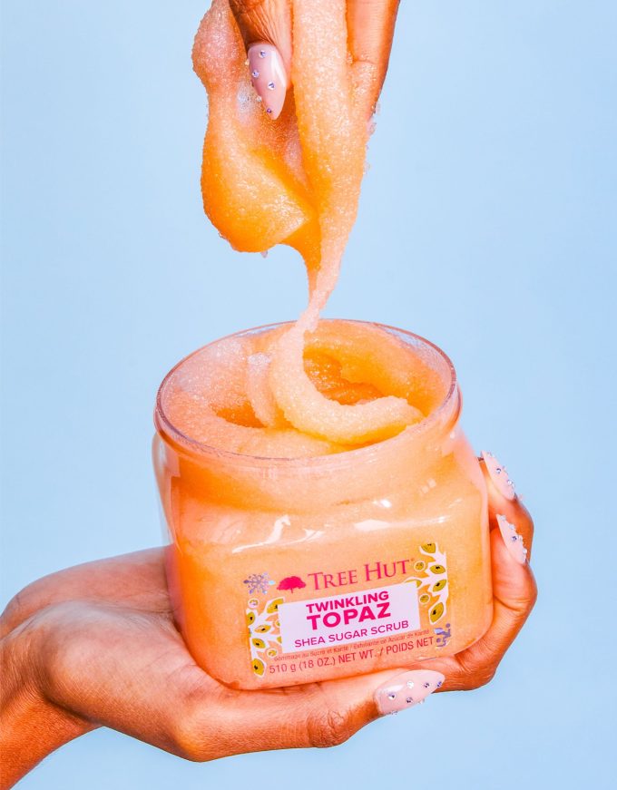 twinkling topaz shea sugar scrub