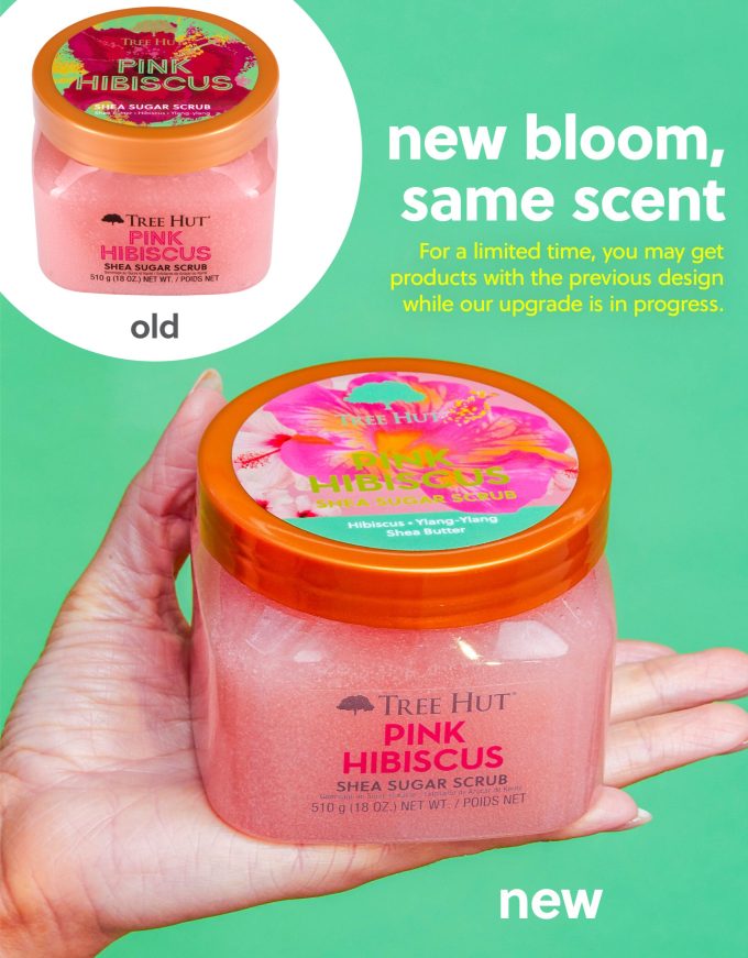 pink hibiscus shea sugar scrub